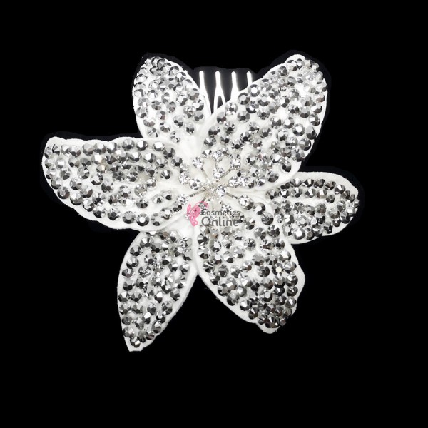 Accesoriu modern pentru decor par CA028DD Argintiu cu cristale Argintii Metalizat